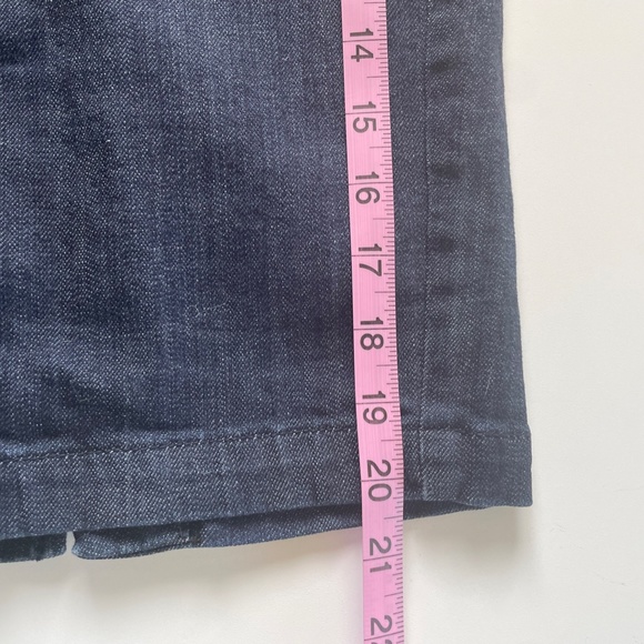 H&M | Navy Blue Denim Pencil Skirt with Gold Trim | Size 4, Classic & Chic - Picture 11 of 13